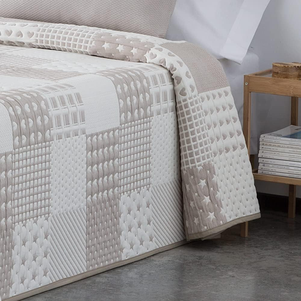 VIALMAN Colcha Bouti Ligera Couvre-lit Sofia 21, coton polyester, beige, Cama 150 : 250 X 270 Cm Lits et Couvertures Besuche den VIALMAN-Store