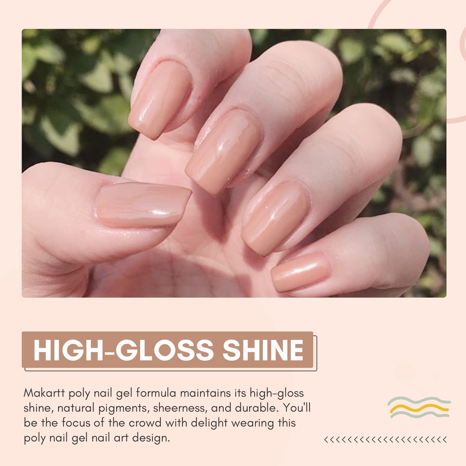 Makartt Poly Nail Extension Gel - Gel d'extension acrylique, Gel de renforcement des ongles, Décoration des ongles, 50 ml (Violet)