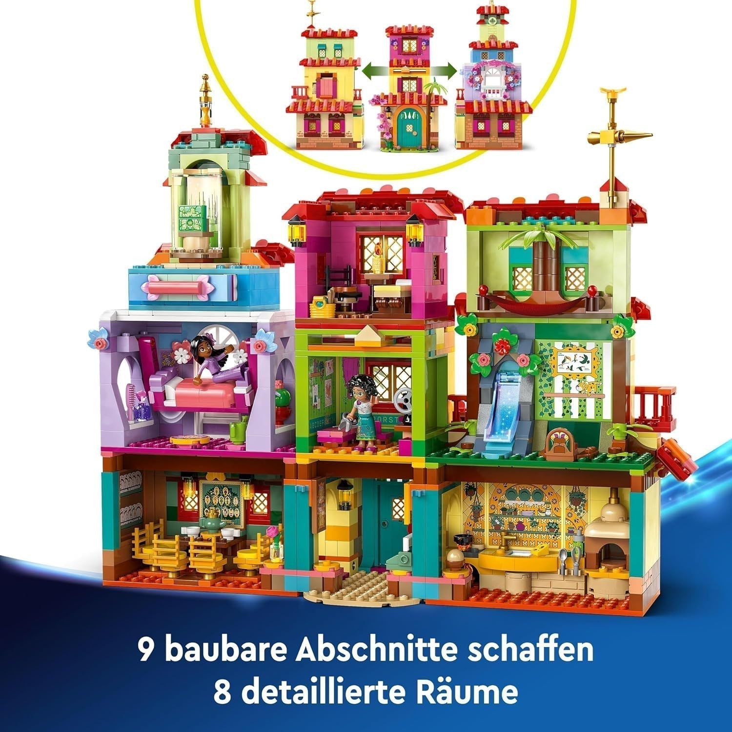 LEGO Ç€ Disney Encanto Magical House of Madrigals Maison de poupée pour enfants avec figurine Mirabel Play, jouet de construction pour filles et garçons à partir de 7 ans 43245 Jeux de construction Besuche den LEGO-Store