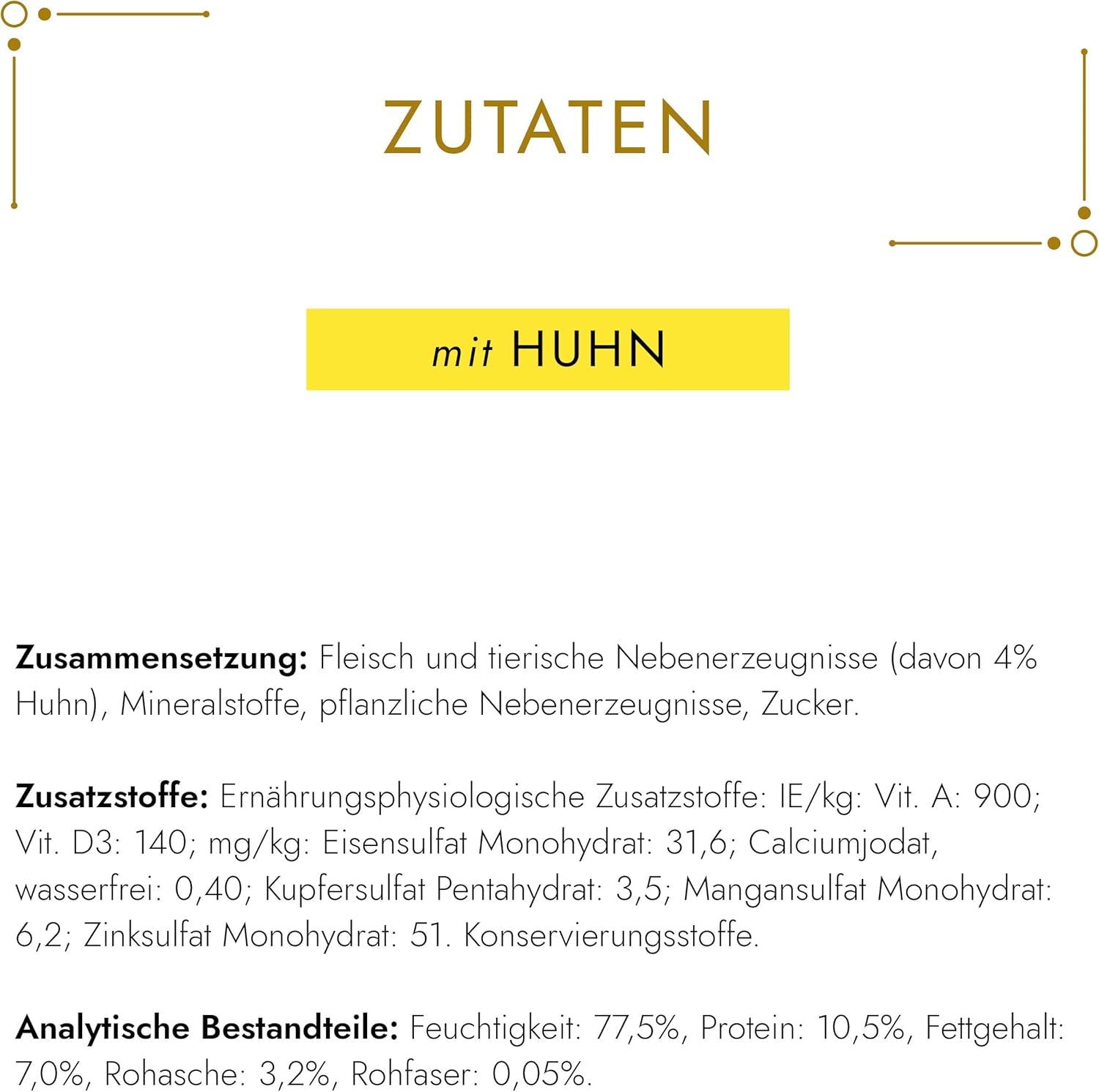 Gourmet Gold Pâte fine Katzenfutter nass, mit Huhn, 12er Pack (12 x 85g)