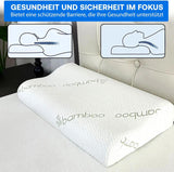 Oreiller orthopédique de soutien du cou en mousse à mémoire de forme - Oreiller ergonomique, oreiller anti-ronflement pour dormeurs sur le côté, sur le ventre et sur le dos, Pilow, 60 cm x 40 cm x 12 cm Oreillers orthopédiques cervicaux Naty Shop