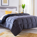 Linenspa Couette en microfibre hypoallergénique toutes saisons 10,5 Tog Super King Size Couettes et couettes Naty Shop Noir / gris graphite Super King