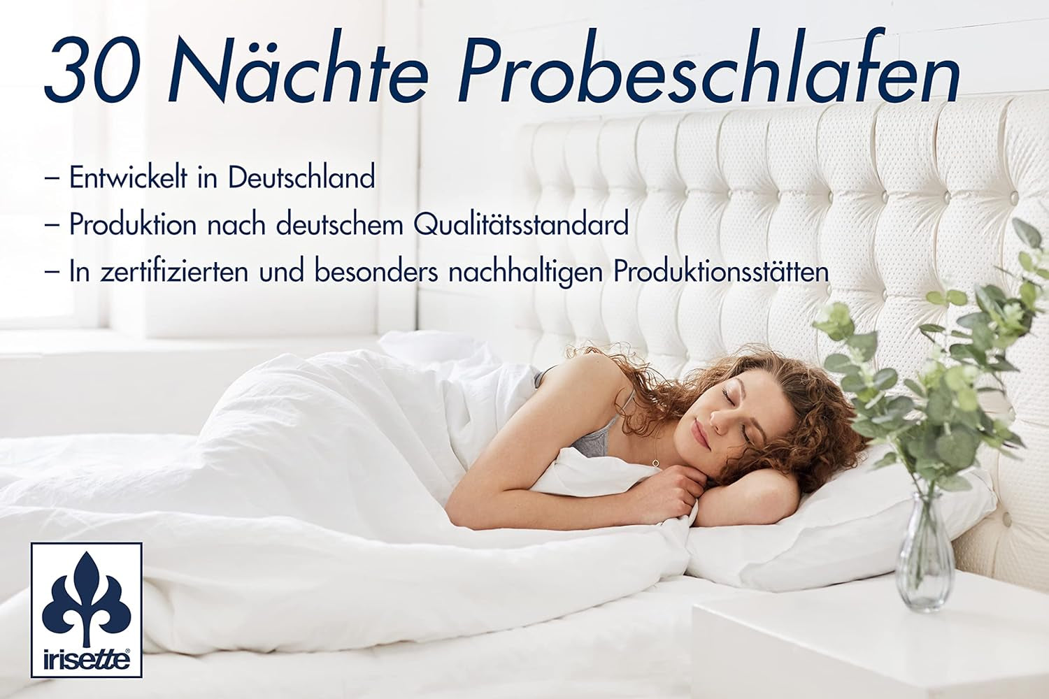 Couette en duvet Irisette Nora Couette d'été légère avec housse 100% coton, garnissage 100% duvet classe I, 135 X 200 cm, certifiée Oeko-Tex, produite selon la norme de qualité allemande Couettes et couettes Naty Shop