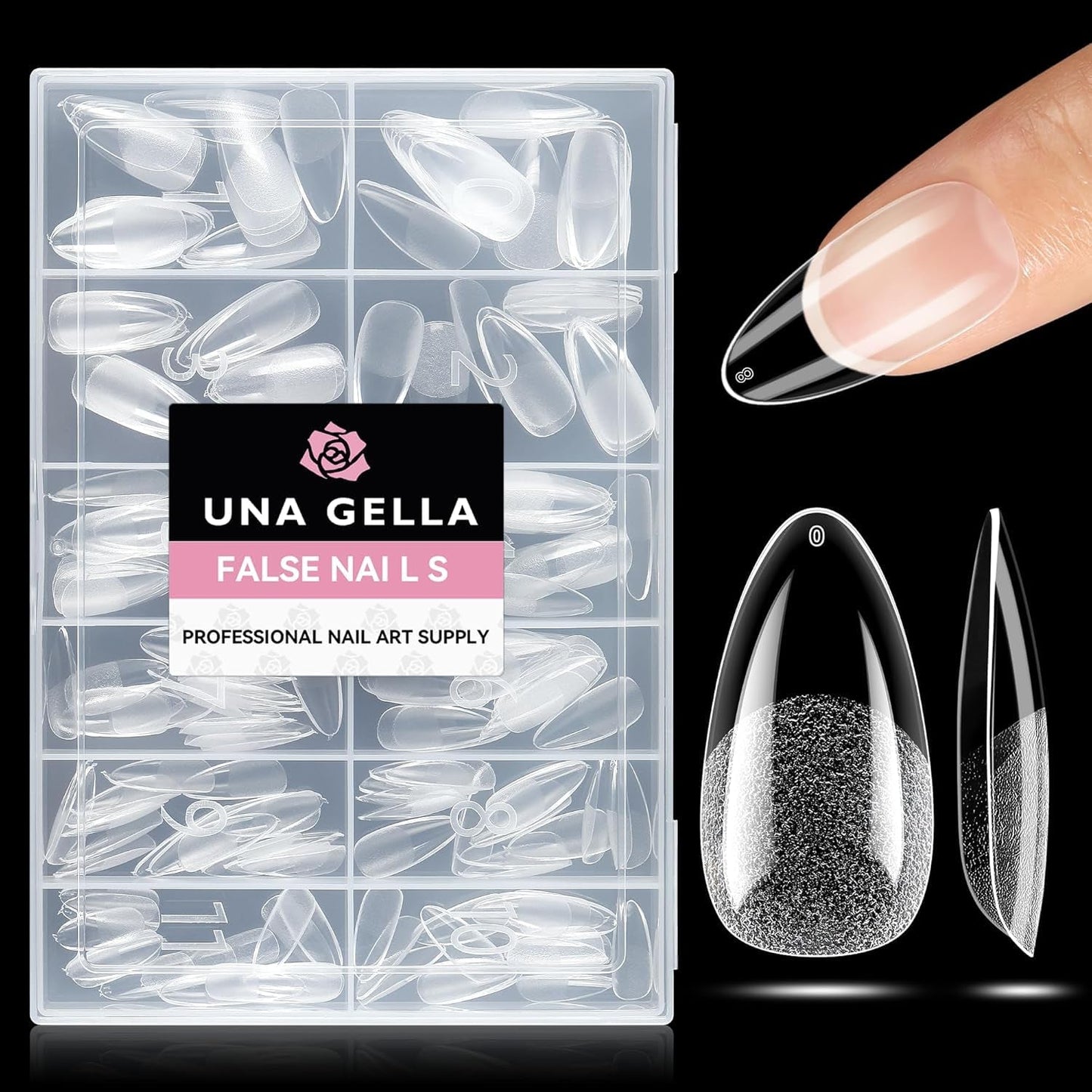Ballerine Gel Ongles Conseils 216 pièces 12 Tailles Doux Gel Ongles Couverture Complète Ongles Extension Ensemble Semi Mat BRICOLAGE Home Art