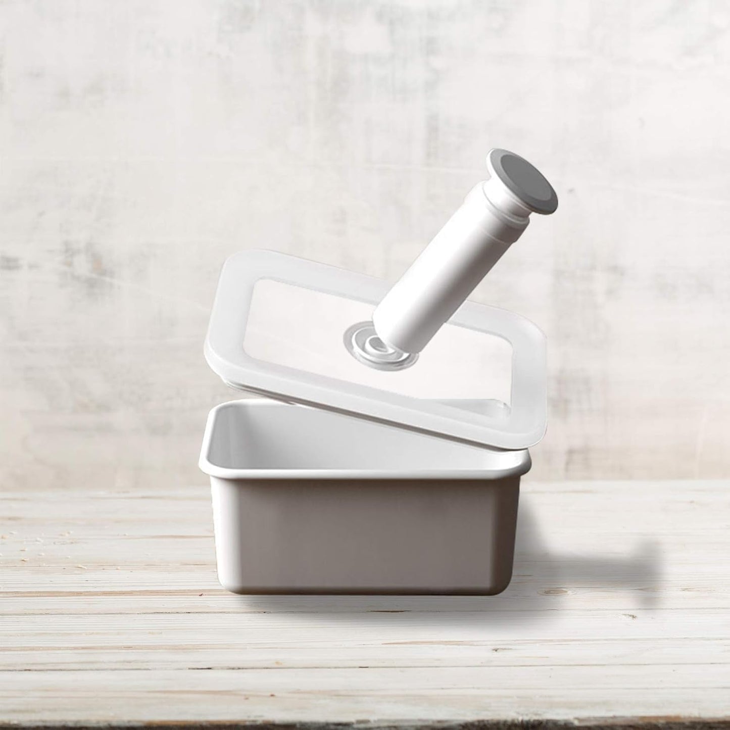 Boîte de conservation sous vide émaillée | XL| 1,85L | 23,5 x 17,5 x 7 cm | garde les aliments frais beaucoup plus longtemps | protège les aliments contre les bactéries et les infestations fongiques | sans pompe à vide Boîtes de conservation alimentaire Naty Shop