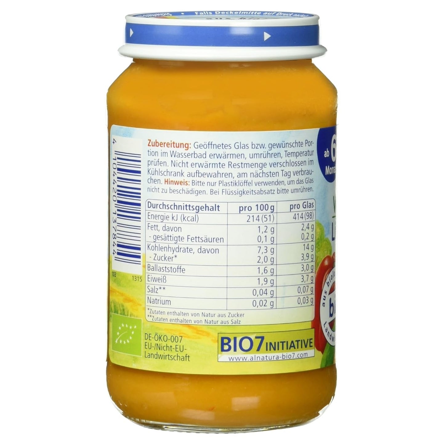 Ragoût de lentilles bio au couscous (dès 6 mois), 190 g