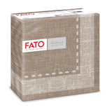 Fato - Serviettes en papier sec, airlaid, effet textile, paquet de 50 serviettes, 40X40 pliées en format 4, Tropicana Decor