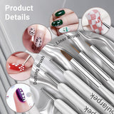 Sularpek 8 pcs Nagel Pinsel Set, Pinsel pour Gel Nail, Nageldesign Pinsel, Nail Art Dotting Tools, Nailart Pinsel pour Gel Acryl Nail Nailart