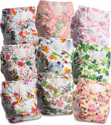 Couche réutilisable Littles and Bloomz FLV2-0602, fermeture à crochet et boucle standard, 6 couches