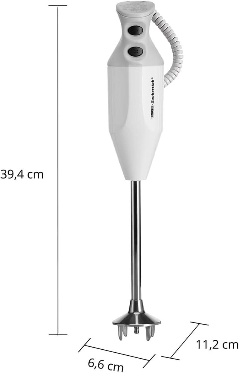 ESGE Zauberstab P 200 Profi, Stabmixer Weiß Inkl. Zubehör, Bis Zu 17 000 U/Min, 90860, Weiß/Grau Cuisine Naty Shop