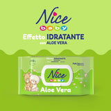 Lingettes nettoyantes pour enfants et bébés - à l'aloe vera et à l'huile d'argan - testées dermatologiquement - pH physiologique - format maxi : paquet de 72 lingettes - Nice