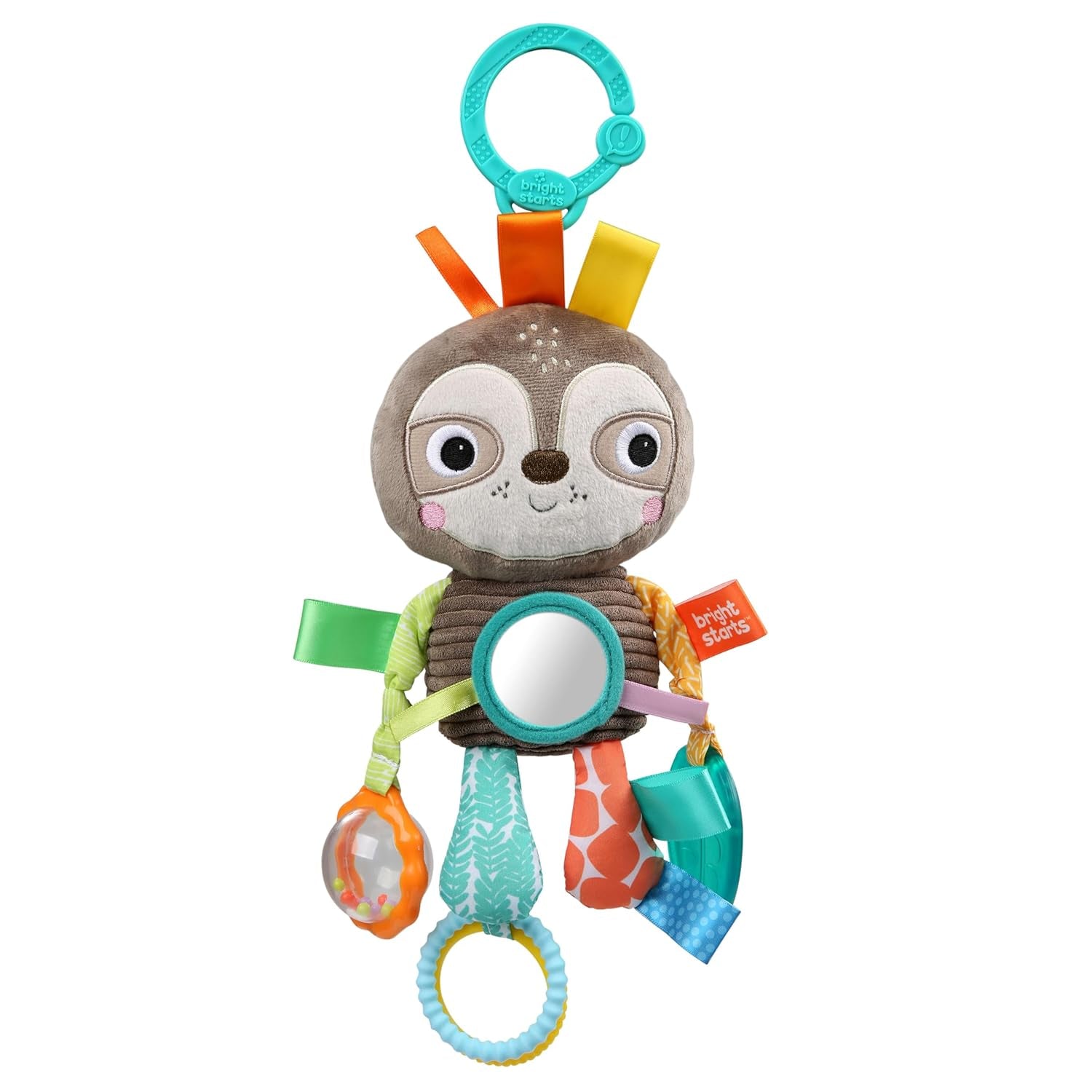 Jouet pour poussette Bright Starts, paresseux - avec hochet, miroir et boucles Taggie Bebe Toys Naty Shop