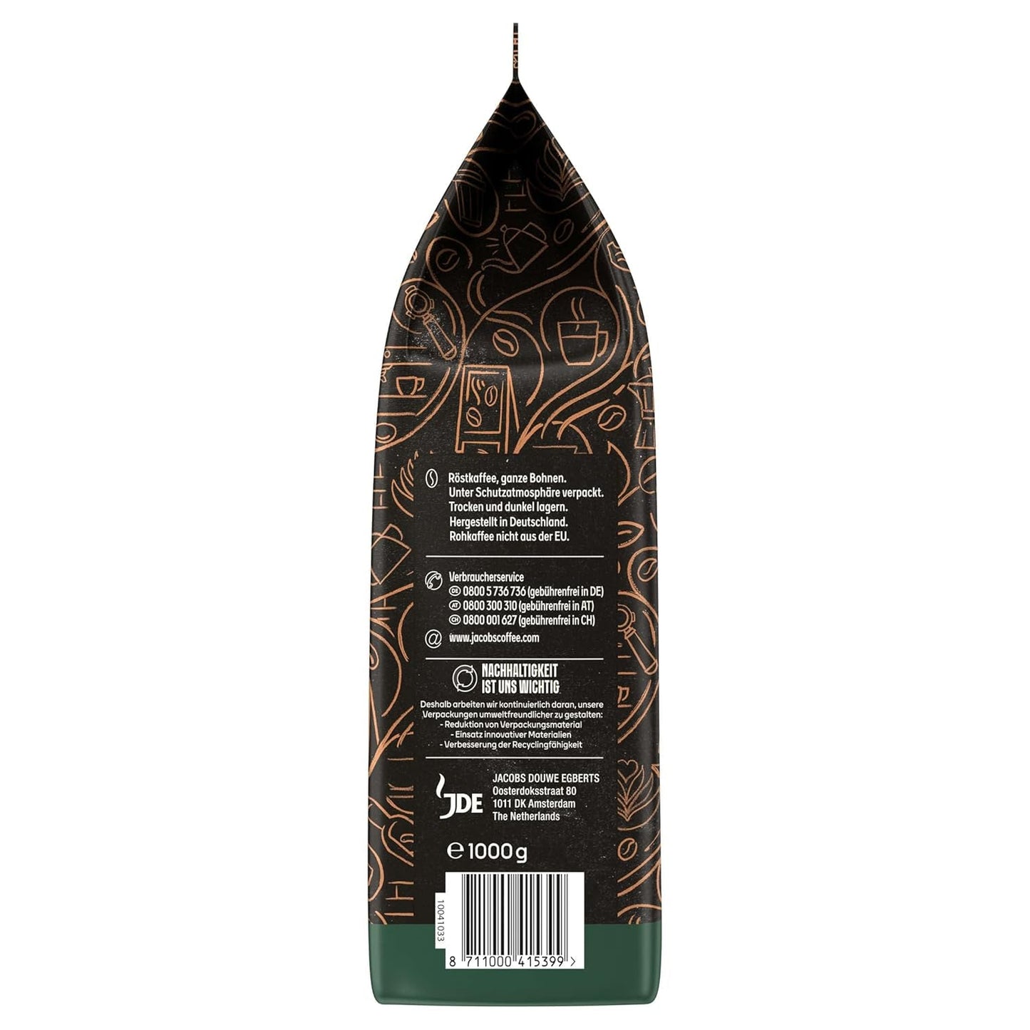 Café en grains JACOBS Barista Editions Crema Intense (4 x 1 kg)