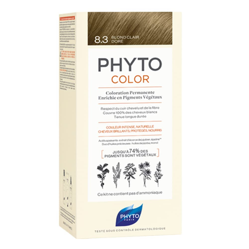 Coloration permanente pour cheveux, 5.3 châtain clair doré, teinture pour cheveux Naty Shop 8.3 blond clair doré