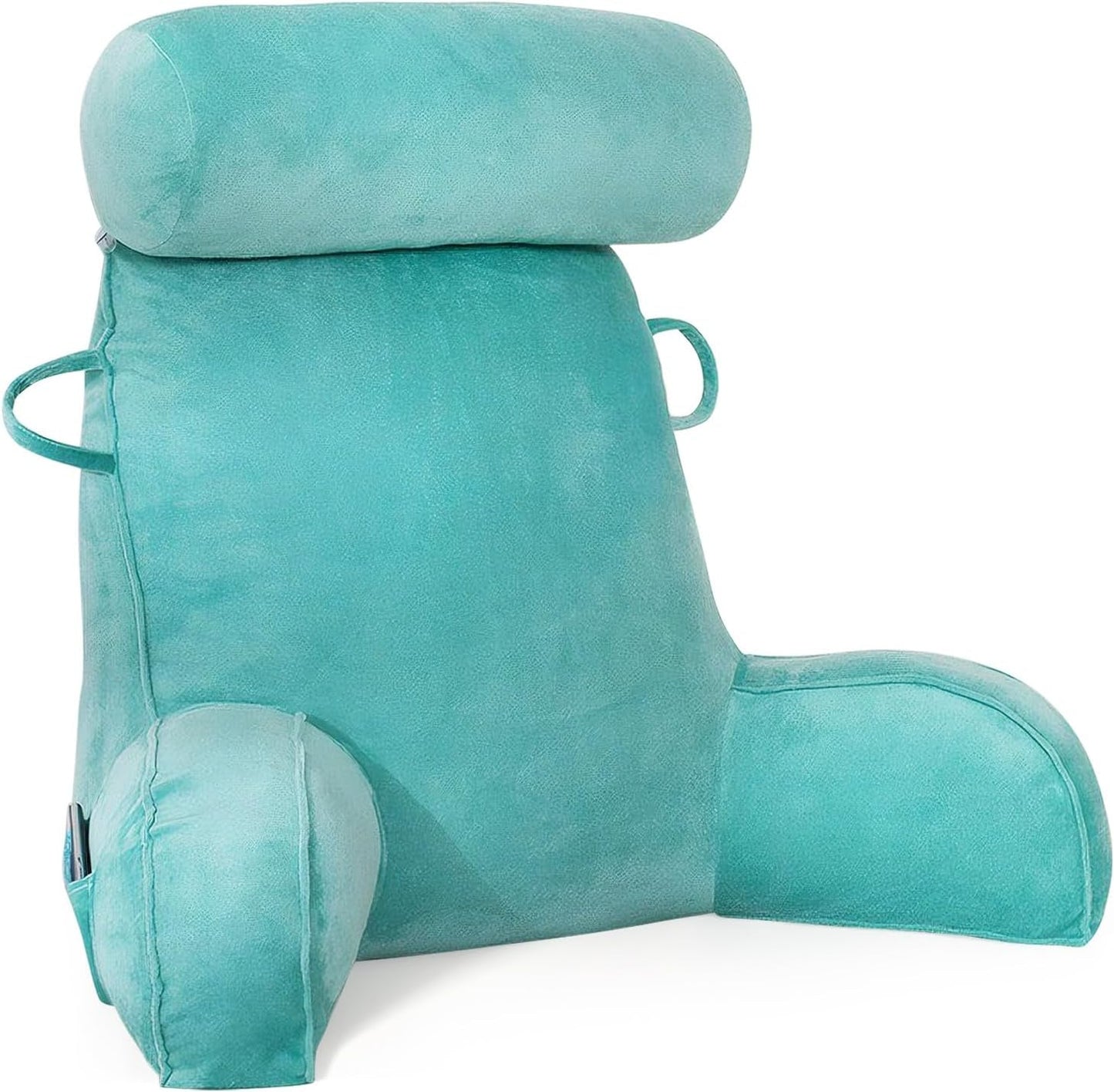 Oreiller de lecture XL pour lit et canapé avec tour de cou amovible, oreiller de dos idéal pour adultes avec mousse à mémoire de forme pour lire, travailler, jouer, regarder la télévision, se détendre (gris)