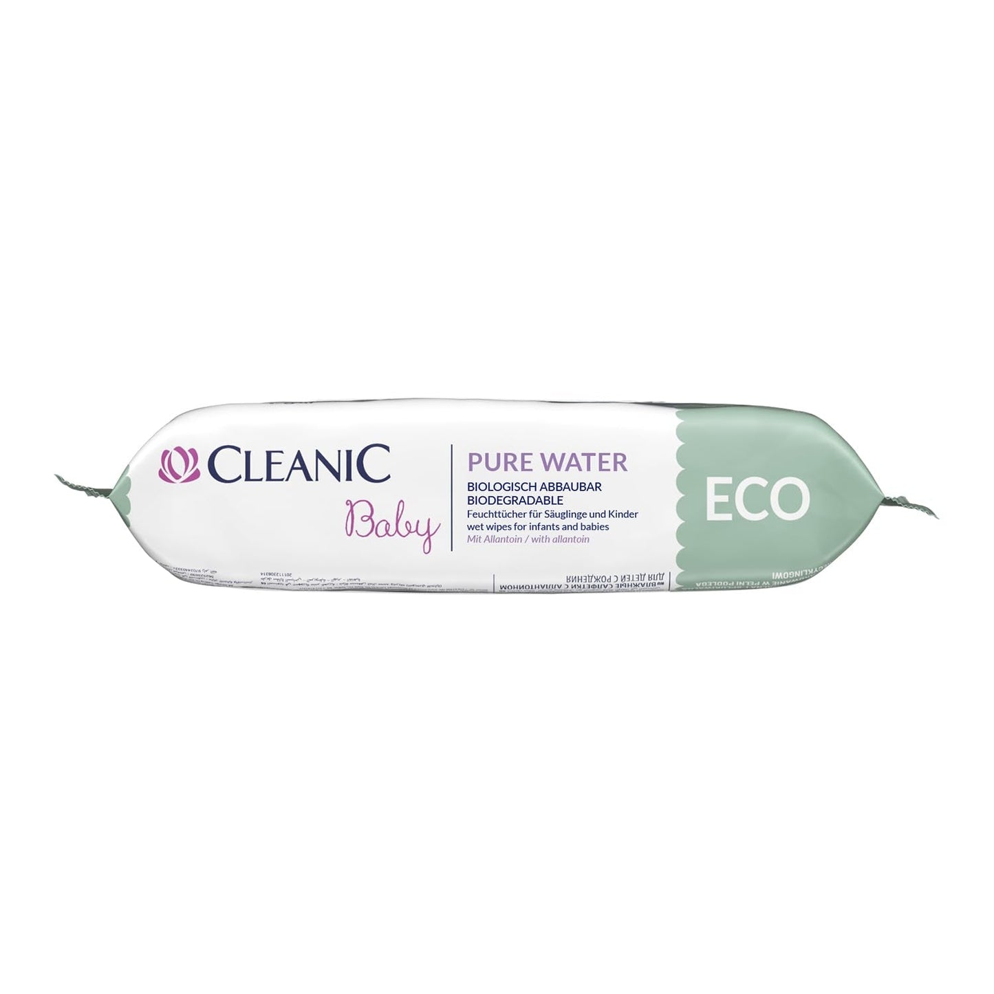Lingettes humides Cleanic Baby Eco Pure Water – (1 x 50 pcs.) Lingettes humides pour enfants et nourrissons – sans parfum, jetables dans les toilettes, peaux sensibles – 50 pcs.