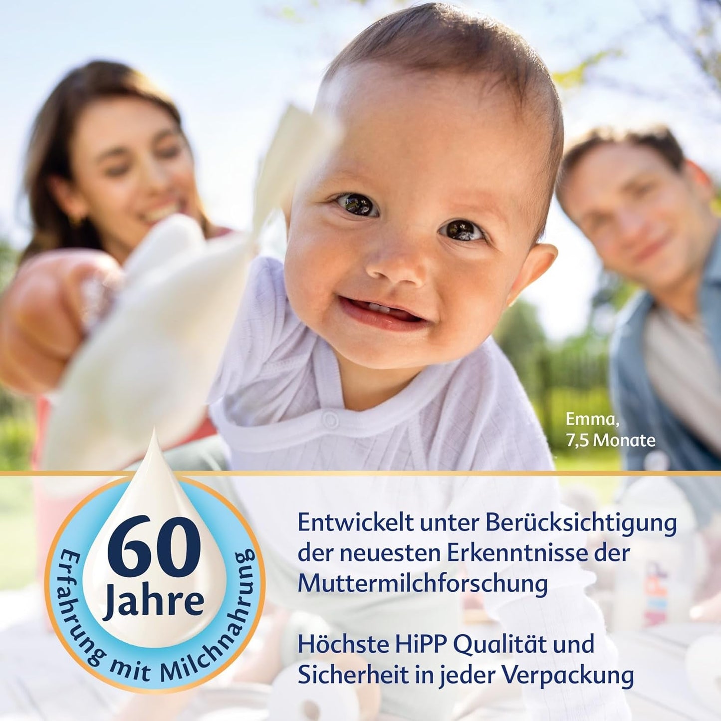 HiPP 2 Bio Combiotik (4 x 600g), lait de suite après 6 mois, avec amidon, cultures naturelles d'acide lactique, GOS, Oméga-3 (DHA, ALA), de la meilleure qualité biologique