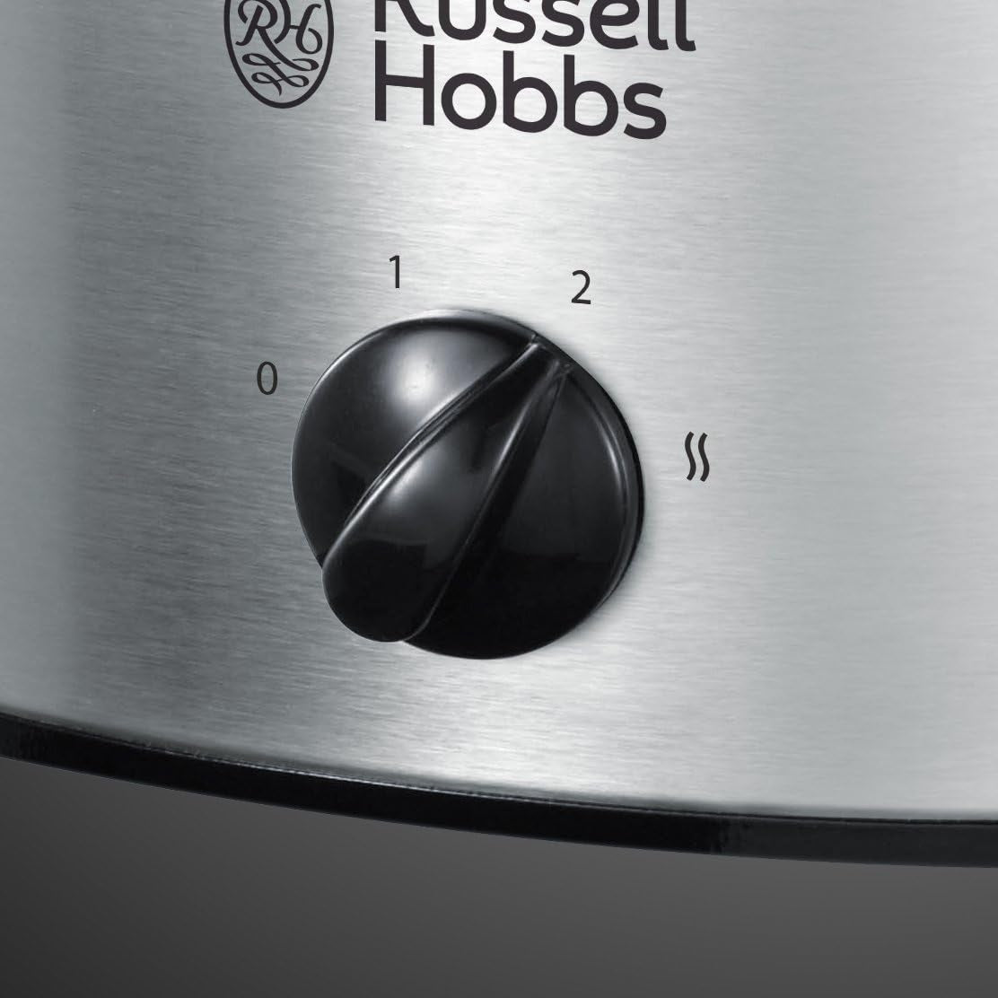 Russell Hobbs Mijoteuse, 3,5 litres antiadhésif, acier inoxydable, 3 réglages de température et fonction maintien au chaud, mijoteuse 160 W Naty Shop