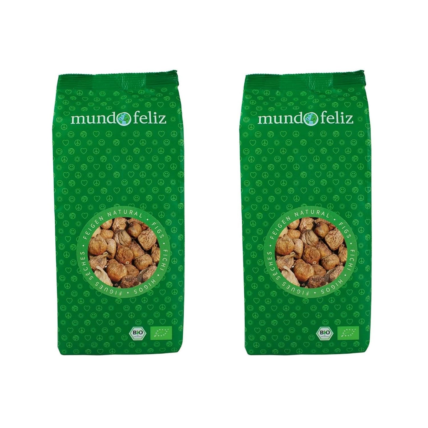 Mundo Feliz Figues séchées issues de l'agriculture biologique, 2 x 500 grammes Produits déshydratés Naty Shop