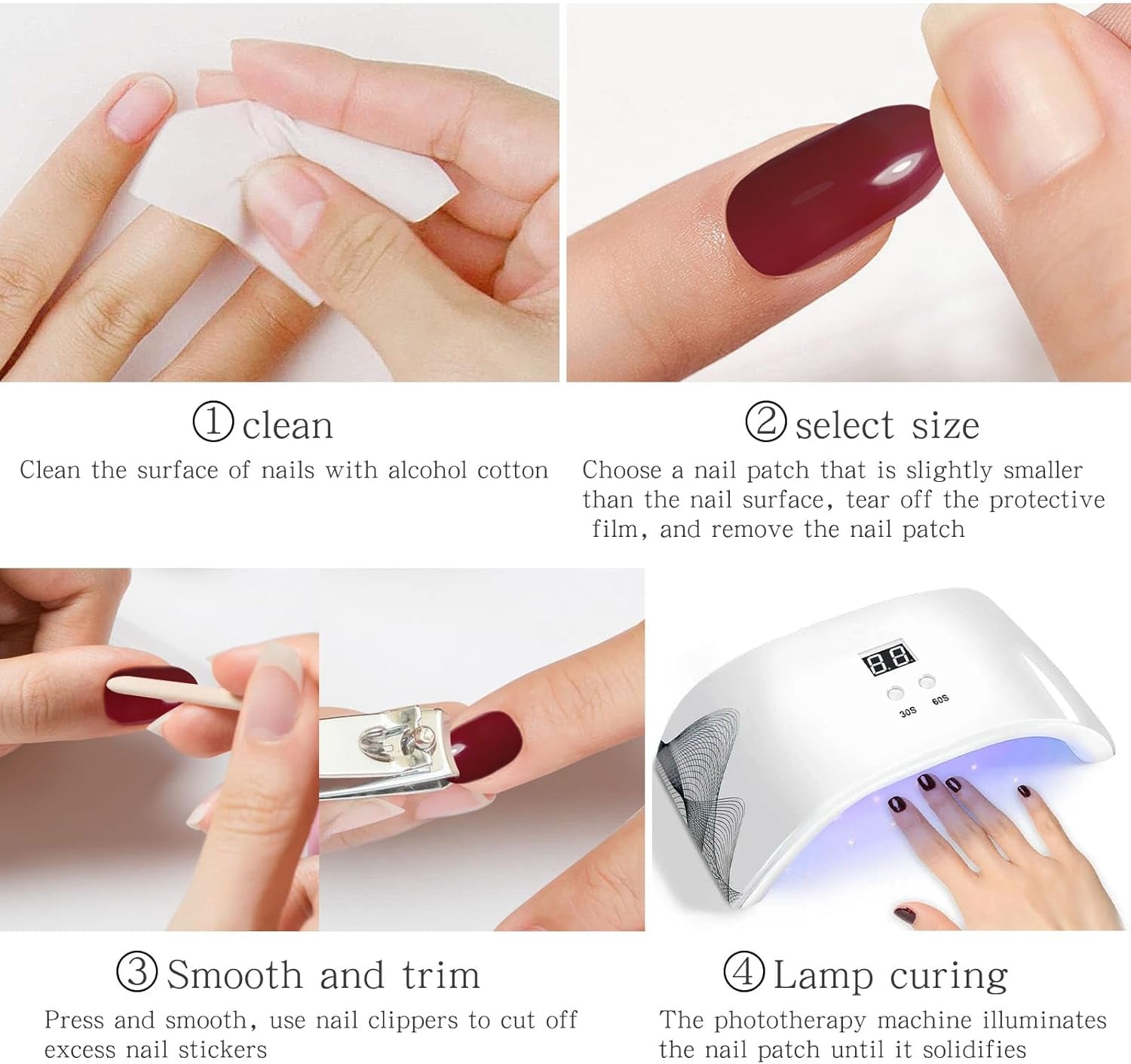 JMEOWIO feuille d'ongle paillettes Gel feuille d'ongle auto-adhésif autocollant d'ongle durcissement UV accessoires de conception de décoration d'ongle