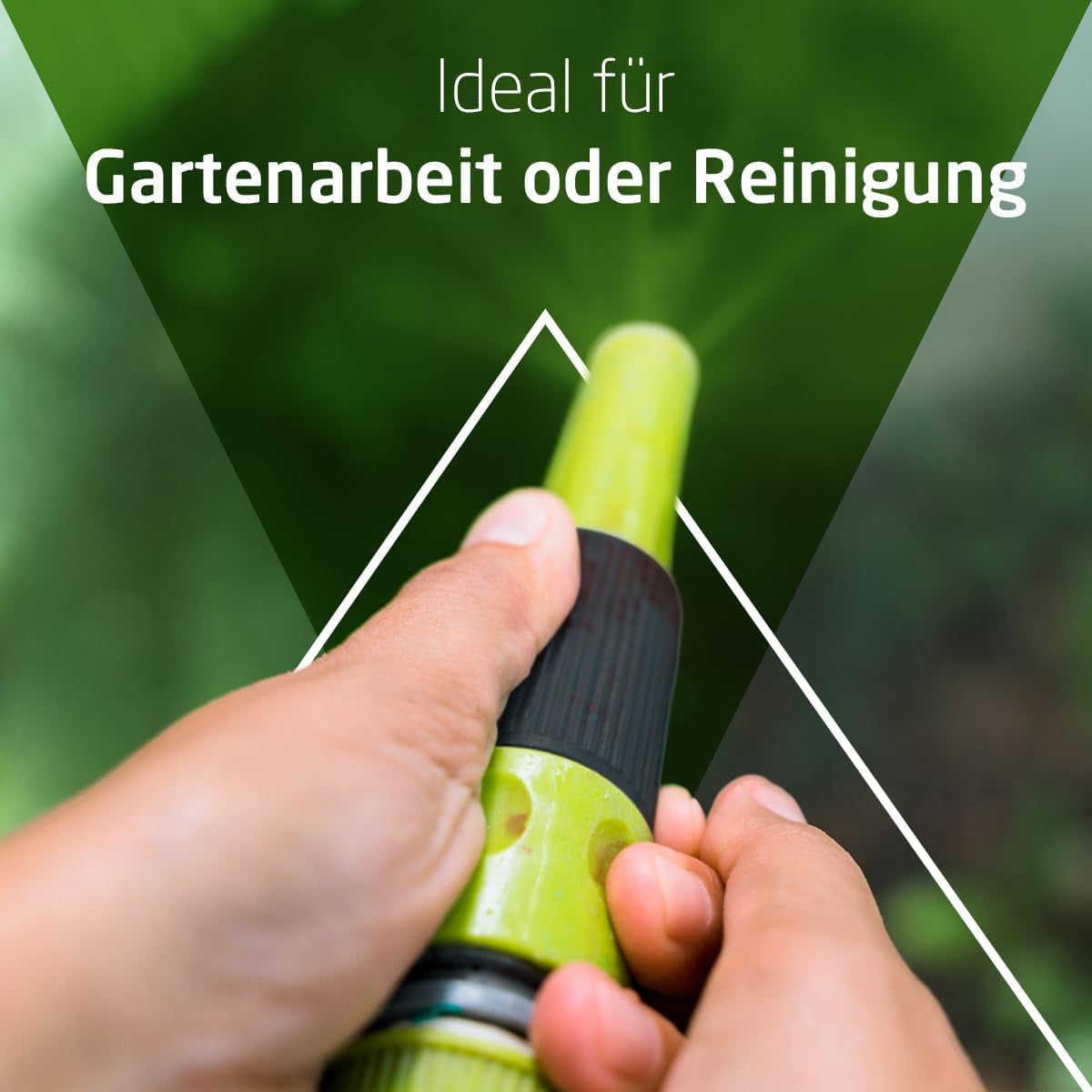 Amig - Tuyau spiralé | Fabriqué en polypropylène | Extensible jusqu'à 7,5 m | Comprend une lance d'irrigation, un adaptateur et 2 joints | Vert pistache