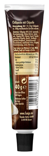 - Pâte de chili chipotle, plats mexicains épicés, pour 4 recettes, végétalien, 1 x 40 g