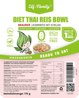 Elf-Family Konjak Reis Thai Brauner Shirataki Bowl -[Boîte pour 1 personne] - Instant Jasmin Reis - Fertiggerichte for Mikrowelle - Natural Superfoods Mikronährstoffe - Vegan/Low Carb/Fettfrei - 6er Box