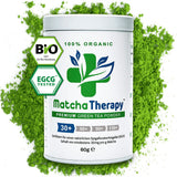 Thérapie Matcha 30+ | Poudre de thé Matcha biologique | 60g | Avec une teneur vérifiée d'au moins 30 mg/g de catéchine EGCG | Soutient le système immunitaire et les niveaux d'énergie | Qualité cérémoniale | Thé vert du Japon