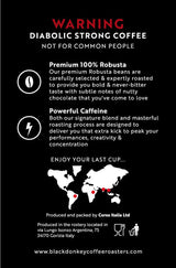 RÔTI DU DIABLE | Grains de café 1KG | Café extrêmement fort | Café à haute teneur en caféine | Robusta haut de gamme de