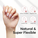 Modelones Nail Tips 510 pièces – Ensemble de pointes d'ongles à couverture complète, ensemble de pointes en gel, pointes d'ongles en résine PMMA pré-polonées, ongles artificiels à coller sur Nail Art DIY, Squoval court