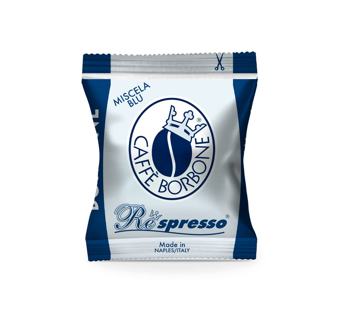 Caffè Borbone Kaffee Kapseln Respresso, Blaue Mischung, 100 stück & Kaffee Kapseln Respresso, Entkofeinierte Dek Mischung - 100 stück - Compatible avec Häuslichen Kaffeemaschinen Nespresso®*
