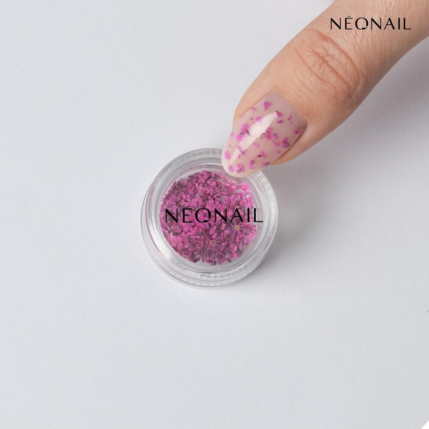 NÉONAIL Nail Art Flowers Set - Trockenblumen - Getrocknete Blumen - Nageldesign Zubehör - Nageldekorationen - Getrocknete Blüten - Décoration d'ongles - Gelnägel Zubehör - 3 Farben - Rosa, Lila, Orange