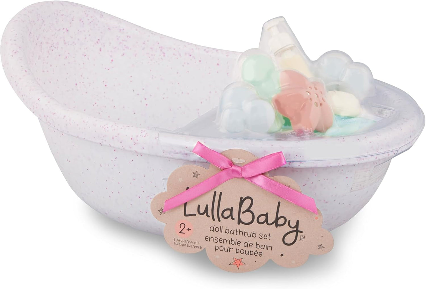 LullaBy – Baignoire pour poupée – Ensemble de bain – Jouet de bain – Accessoires pour poupée – Jeu d'eau réaliste – Enfants de 2 ans et plus