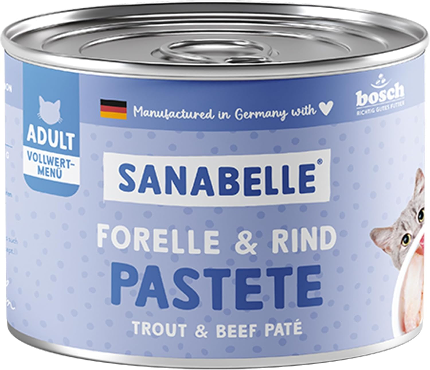 Récompenses pour nourriture humide à la truite et au bœuf Sanabelle | 6x195g | 1,17 kg