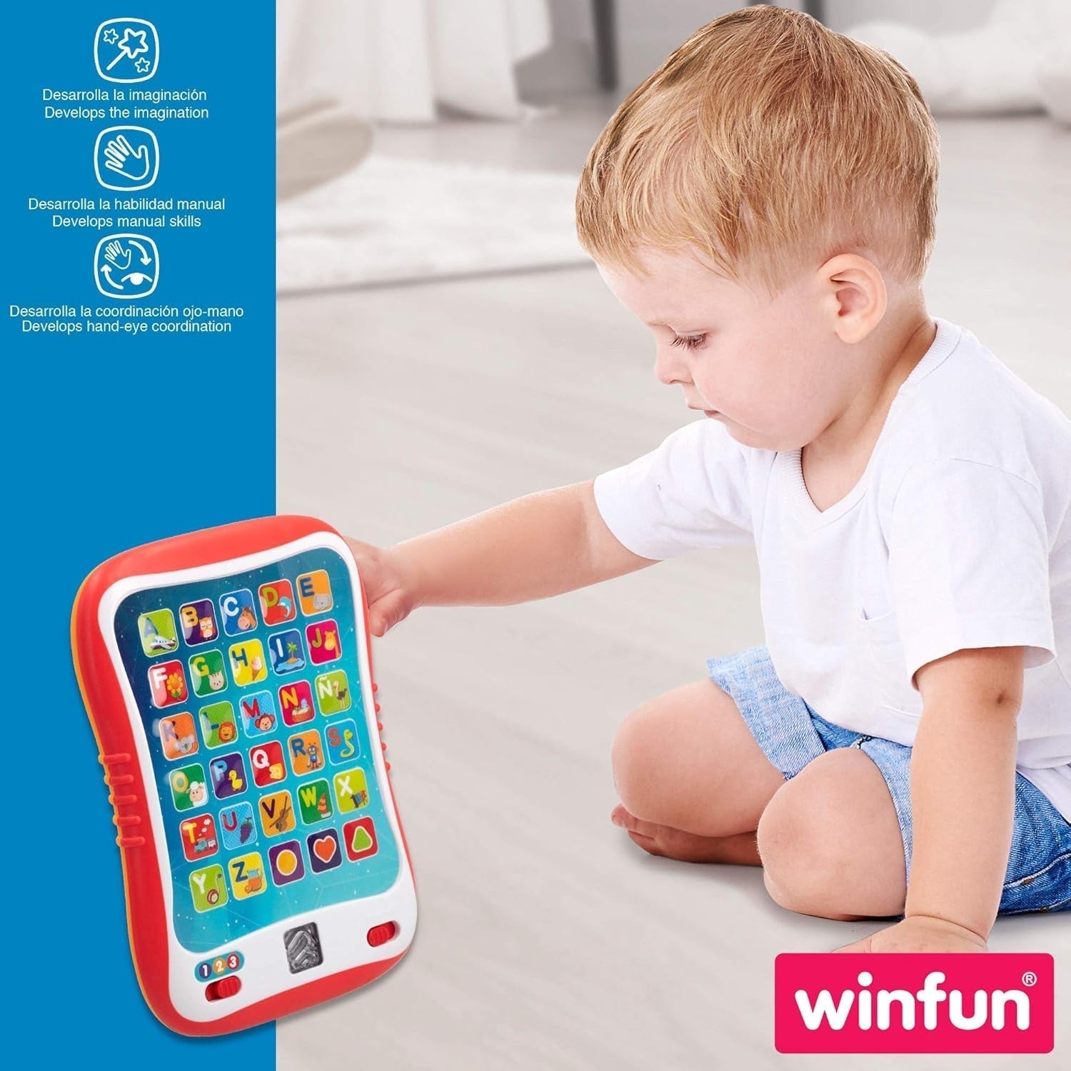 Winfun ColorBaby 44256 Plateau d'apprentissage avec lumière et son Jouets pour bébé Naty Shop