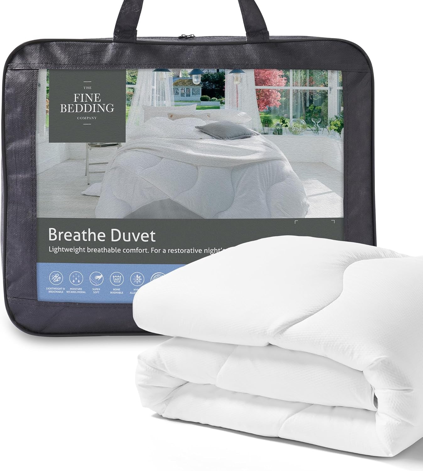 Couette respirante, 9 + 4,5 tog, toutes saisons, refroidissement et évacuation de l'humidité, contrôle de la température, lavable en machine, lit simple Naty Shop Couettes et couettes toutes saisons (9 + 4,5 tog) Lit simple