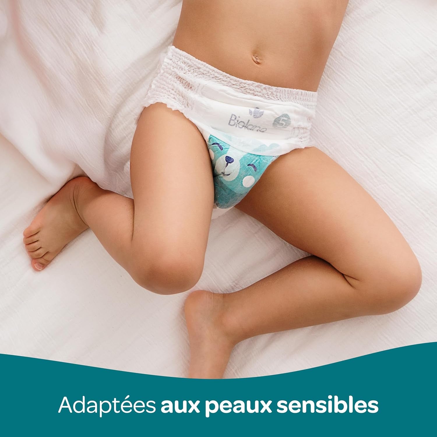 BIOLANE - Couches courtes - Taille 5 (12-18 kg) - étanchéité 12 heures - pack 1 mois - 120 couches - écologique