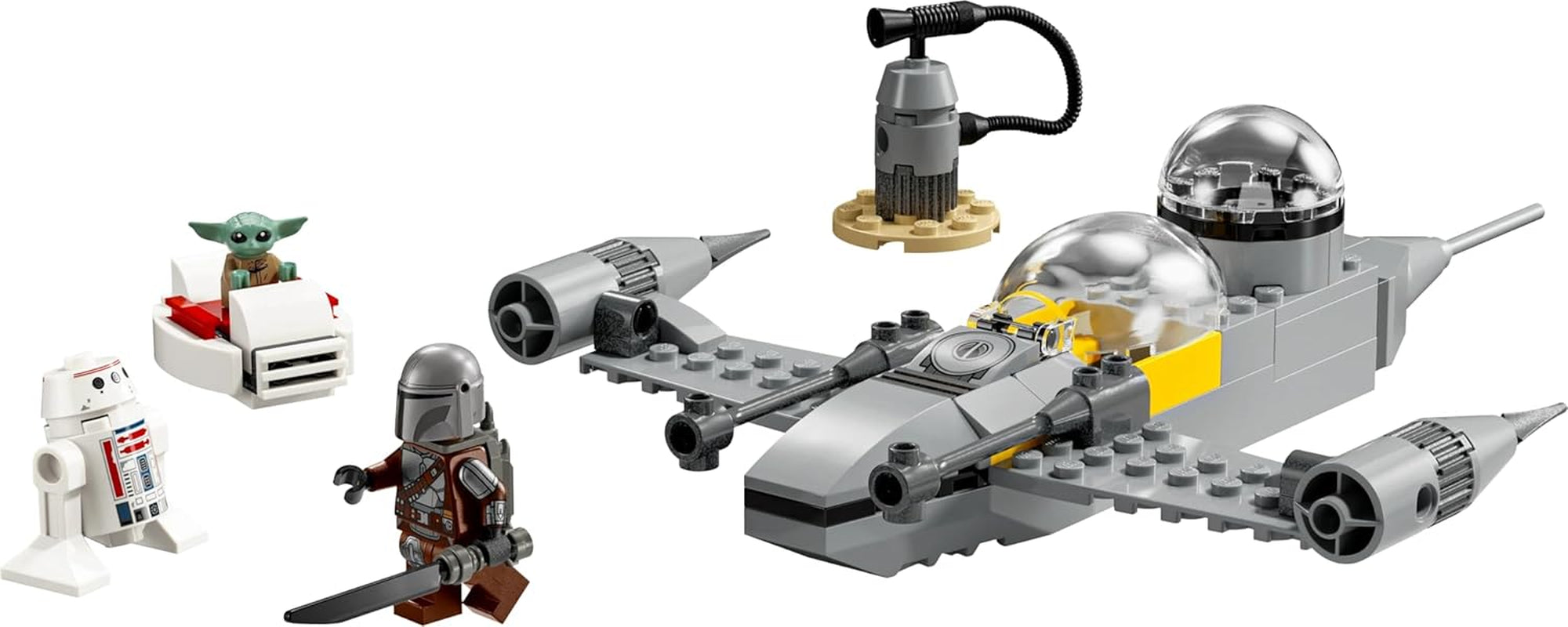 LEGO Star Wars 75410 Mandos et Grogus N-1 Starfighter avec figurines Mandalorian, Grogu et R5-D4, y compris une colonne à construire, un kit de démarrage de vaisseau spatial pour garçons et filles à partir de 4 ans Jeux de construction Beuche den LEGO-Store
