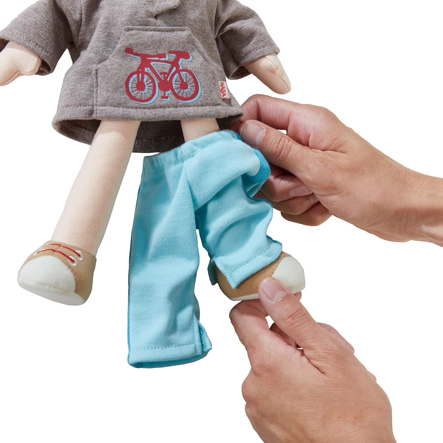 HABA 306528 - Lian Doll - Poupée en peluche pour enfants à partir de 18 mois pour jouer et câliner en matières douces - Taille : 30 cm Naty Shop Dolls