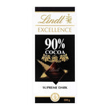 Chocolat Lindt | Barre EXCELLENCE 85% Cacao | 100g | Chocolat Extra Noir | Vegan Chocolate Bar