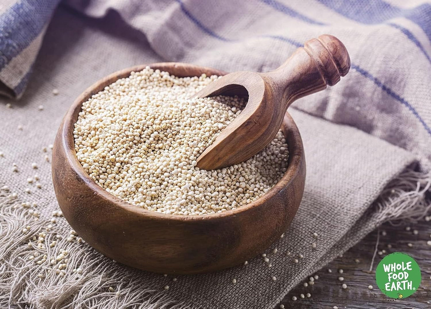 Grains de quinoa Wholefood Earth - sans OGM - naturels - végétaliens - sans produits laitiers - sans sucre ajouté - 3 kg