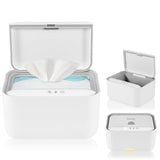 Lionelo BABYBLISS 20W Réchauffeur pour lingettes humides et petites serviettes, 20W pour bébé, veilleuse intégrée, 3 réglages de chaleur, écran tactile, maintient les lingettes humides
