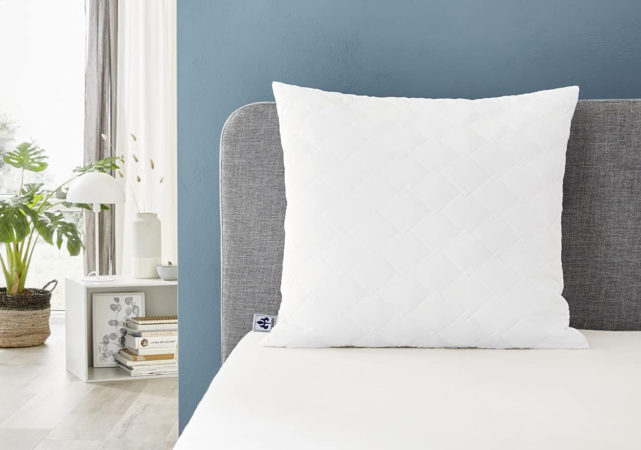 Oreiller Micro Thermo Irisette - Fabriqué en Allemagne - Oreiller avec Housse Amovible en Microfibre Douce, 40 X 80 Cm, Certifié Ã-ko-Tex Naty Shop Oreillers Standard Single Pack de 2 - 80 X 80 Cm