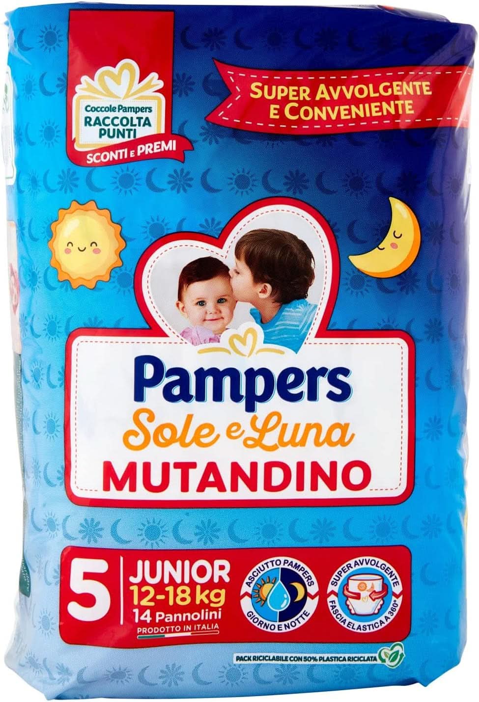 PAMPERS Sole & Luna Junior Housse de protection en néoprène, 14 pièces Naty Shop