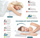 Oreiller cervical Oreiller orthopédique Oreiller en mousse à mémoire de forme Oreiller ergonomique Oreiller de soutien du cou Oreiller anti-impact latéral pour dormeurs sur le côté, le dos et le ventre Oreillers orthopédiques cervicaux blancs Naty Shop
