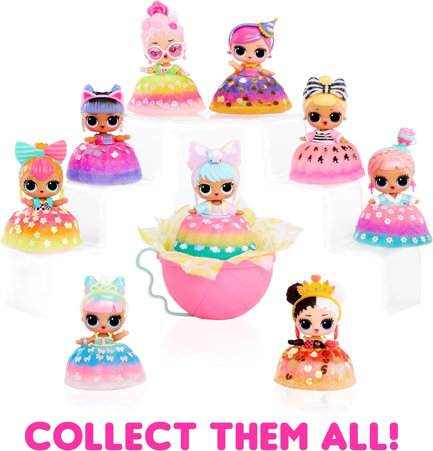 L.O.L. Surprendre! Mix & Make Birthday Cake Tots - Avec poupée à collectionner, robe à gâteau DIY, "cuisson" et décoration du gâteau, ingrédients et paillettes - Poupée avec robe à gâteau - Idéale pour les filles à partir de 3 ans Naty Shop Dolls