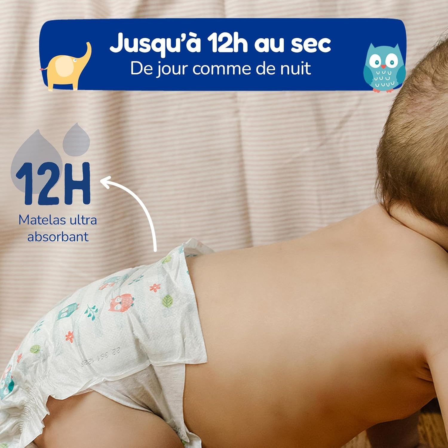 - Taille de couche 4+ 9-20 kg – Ökologische Babywaidern – natürliche Babypflege, hypoallergen, ohne Parfüm und auslaufsicher – hermestellung in Frankreich – 126 couches jetables – 1 mois