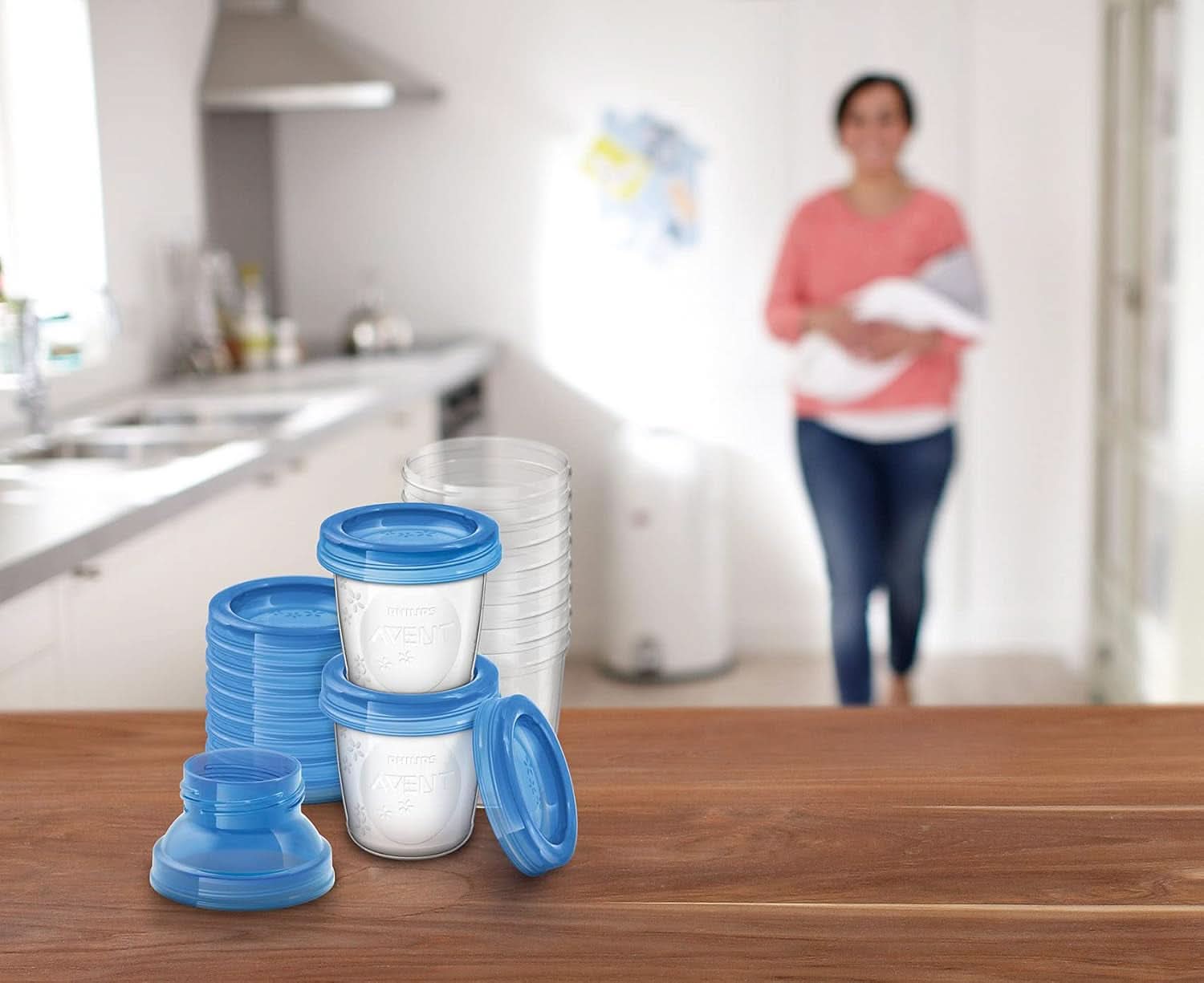 Philips Avent Austellungssystem Für Muttermilch, Becher Inklusive Deckel, Adaptateur (Modèle SCF618/10) Accessoires Alimentation et allaitement Bebe Naty Shop