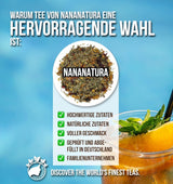 THÉ BLISS AU CITRON Original de Nananatura'S 85G | Tisane d'été fruitée et rafraîchissante | Comme thé froid, thé glacé ou chaud classique | Avec des fleurs, des feuilles et des baies mûries au soleil | Pas de sucre