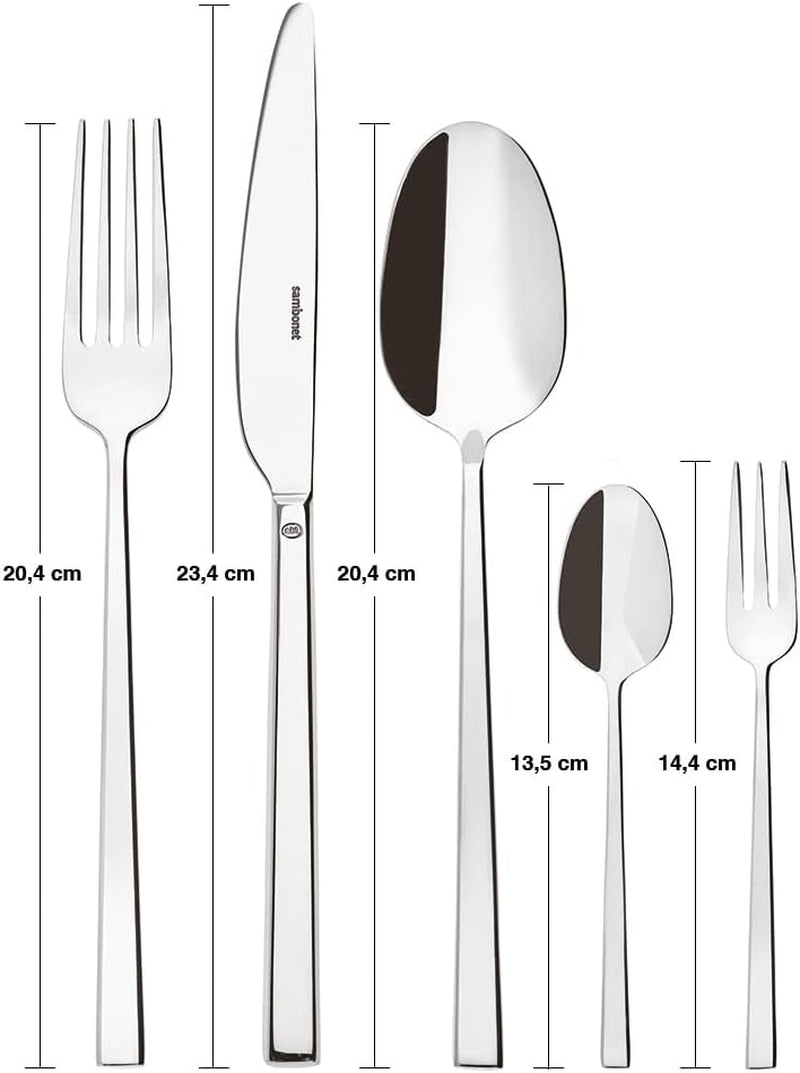 Sambonet 52562-N2 Rock inox - Ménagère monobloc en inox 18/10 Cuisine Naty Shop